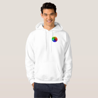 JK-kleurenwiel logo witte dop Hoodie