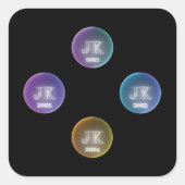 JK Vier jaar Vierkante Sticker (Voorkant)