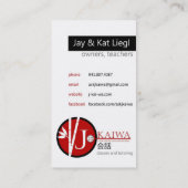 JKaiwa-Visitekaartjes voor Jay Visitekaartje (Achterkant)