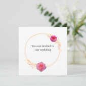 JKG Miel Dore Wedding Invitation (Staand voorkant)
