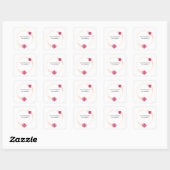 JKG Miel Dore Wedding Invitation Vierkante Sticker (Vel)