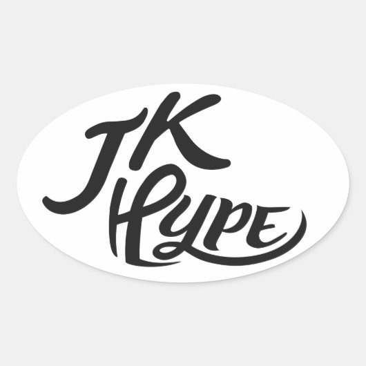 JKHype stickers zwart (Voorkant)