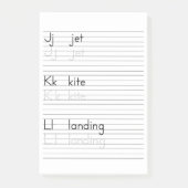 JKL-schrijfpraktijkalfabet werkblad-laptop Post-it® Notes (Voorkant)