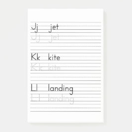 JKL-schrijfpraktijkalfabet werkblad-laptop Post-it® Notes
