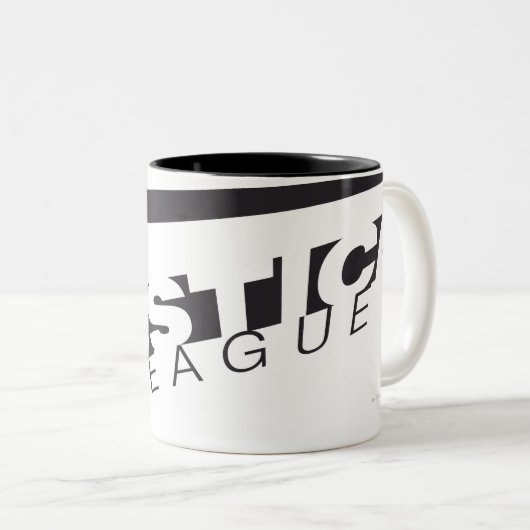 JL B/W Skewed Tweekleurige Koffiemok (Voorkant rechts)