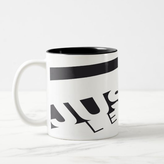 JL B/W Skewed Tweekleurige Koffiemok (Links)