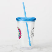 JLA-logo-acryltumbler met stro Acryl Drinkbeker (Links)