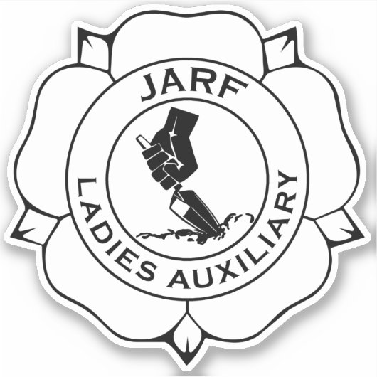 JLA logo vinylsticker BW 4" Sticker (Voorkant)