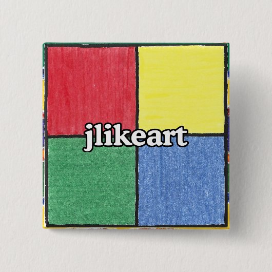 Jlikeart logo vierkante button 5,1 cm (Voorkant)