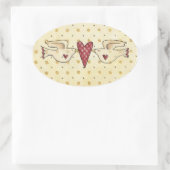 Jlove Birds Ovale Sticker (Tas)