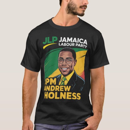 JLP 13:00 Holness Jamaica Labour Party Laborite T-shirt (Voorkant)