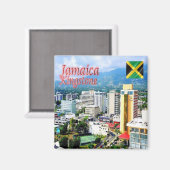 JM005 KINGSTON, Jamaica, Amerika, Fridge Magneet (Voorkant / Achterkant)