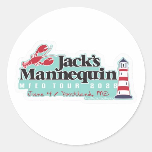 JM MFEO Tour - Portland, ME Sticker (Voorkant)