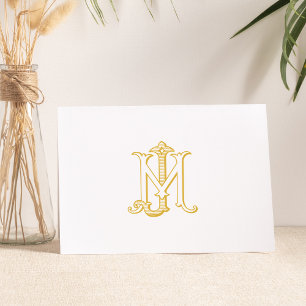 JM of MJ monogram vintage dank je creditcardgoud Kaart