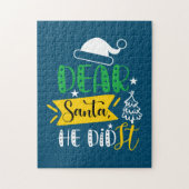 Jmas Gift Beste kerstman, hij heeft het gedaan Legpuzzel (Verticaal)