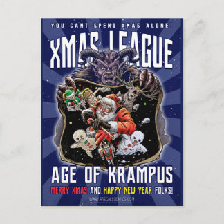 Jmas League Age of Krampus Feestdagenkaart