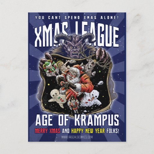 Jmas League Age of Krampus Feestdagenkaart (Voorkant)