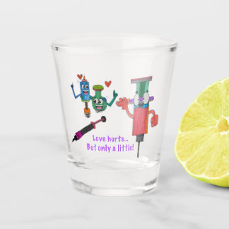 JMCdesign COVID "shot" glas Love Hurts