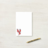 JMCdesign Red Bird Post-it® notes 4 x 6 (Op bureau)