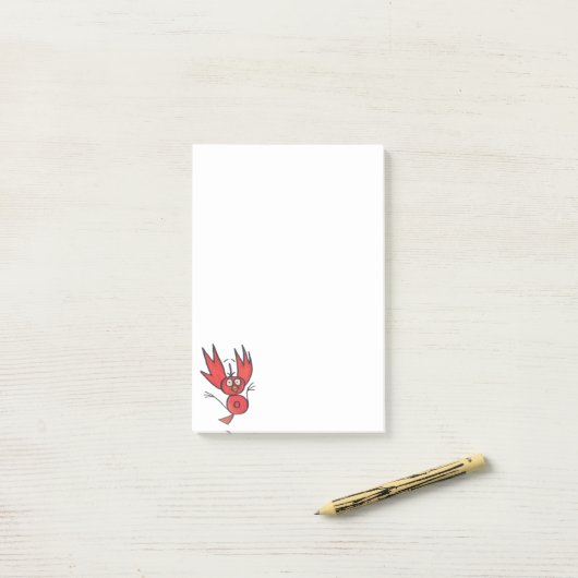 JMCdesign Red Bird Post-it® notes 4 x 6 (Op bureau)