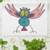 JMCdesign Roze Owl Kitchen Towel 16 x 24 inch Theedoek (Gevouwen)