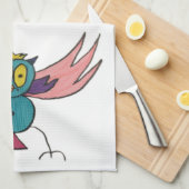 JMCdesign Roze Owl Kitchen Towel 16 x 24 inch Theedoek (Quarter Fold)