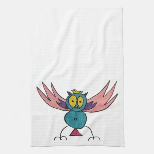 JMCdesign Roze Owl Kitchen Towel 16 x 24 inch Theedoek (Verticaal)