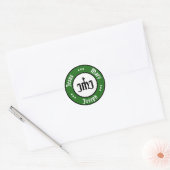 JMJ: Jezus, Maria, Jozef Logo (Groen) Ronde Sticker (Envelop)