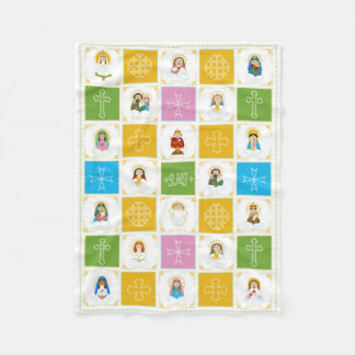 JMJ Schattige Saint Quilt Fleece Deken