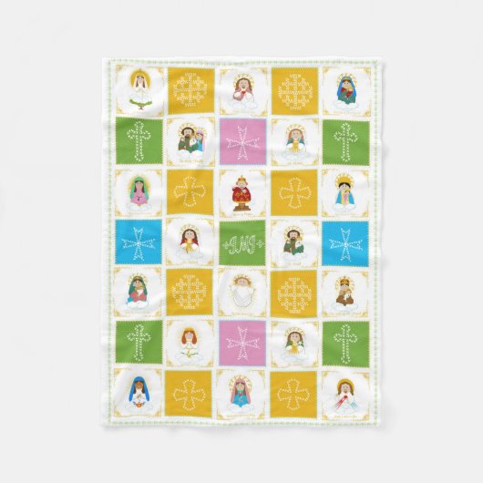 JMJ Schattige Saint Quilt Fleece Deken (Voorkant)