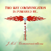 JML Communica: Tower Logo, tweewegcommunicatie.. Raamsticker (Vel 3)