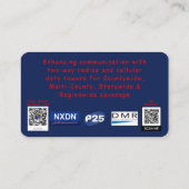 JML Communications Business Afsprakenkaartje (Achterkant)