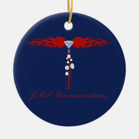 JML Communications Holiday Keramisch Ornament (Voorkant)