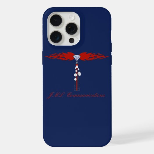 JML Communications Tower Logo iPhone Hoesje (Achterkant)
