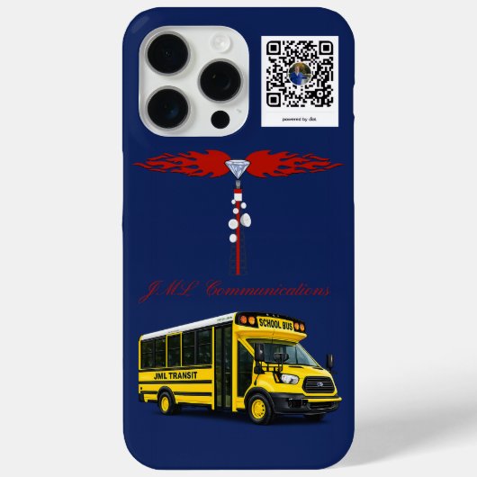 JML Communications Tower Logo & JML Ttansit Case-Mate iPhone Case (Achterkant)