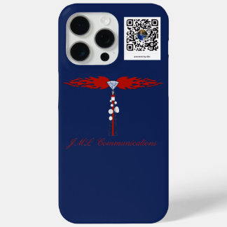 JML Communications Tower Logo & Joe's dot.card iPhone 15 Pro Max Hoesje
