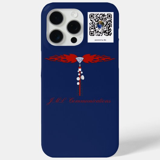JML Communications Tower Logo & Joe's dot.card Case-Mate iPhone Case (Achterkant)
