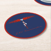 JML Communications Tower Logo Ronde Kartonnen Onderzetter (Gebogen)