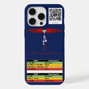 JML Communications Tower Logo & RSRP Signaalsterkt iPhone 15 Pro Max Case
