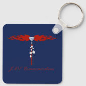 JML Communications Tower Logo & RSRP Signal Streng Sleutelhanger (Achterkant)