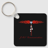 JML Communications Tower-Logo Sleutelhanger (Voorkant)