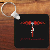 JML Communications Tower-Logo Sleutelhanger (Voorkant)