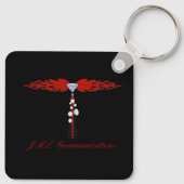 JML Communications Tower-Logo Sleutelhanger (Achterkant)