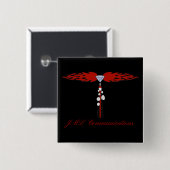 JML Communications Tower-Logo Vierkante Button 5,1 Cm (Voorkant /achterkant)