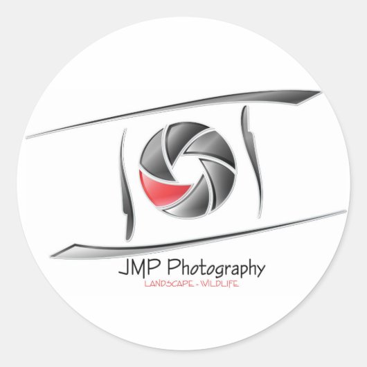 JMP Fotografie sticker rond (Voorkant)