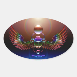 JMR - Crystal Scarab Ovale Sticker