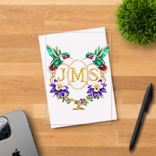 JMS Kolibrie Elke Letters Aangepaste Trouwkaart Acryl Uitnodigingen