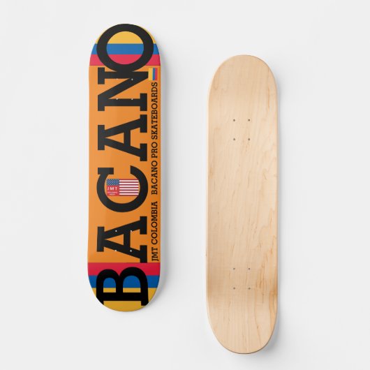 JMT COLOMBIA BACANO 7 3/4" Skateboard Deck (Voorkant)