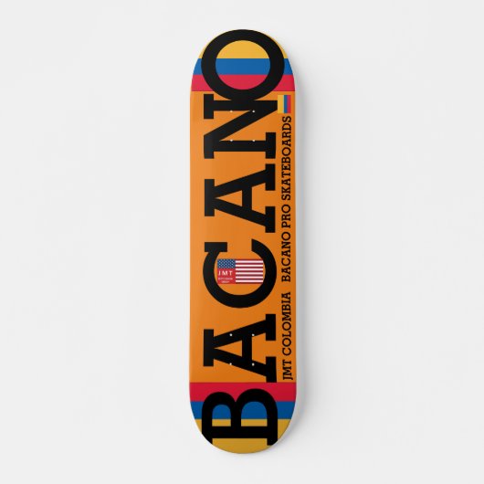 JMT COLOMBIA BACANO 7 3/4" Skateboard Deck (Voorkant)