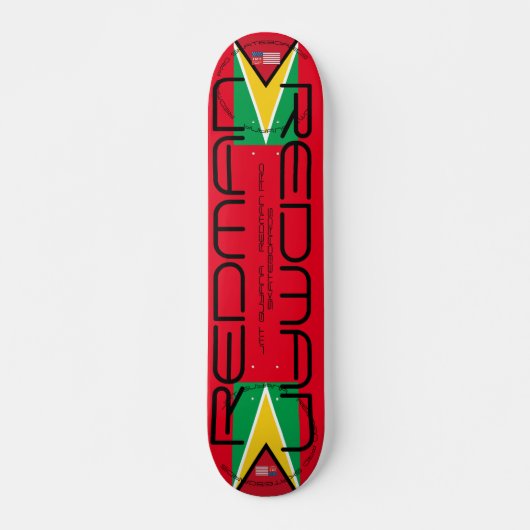 JMT GUYANA REDMAN 7 3/4" Skateboard Dek (Voorkant)